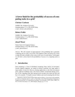 A lower limit for the probability of success of com