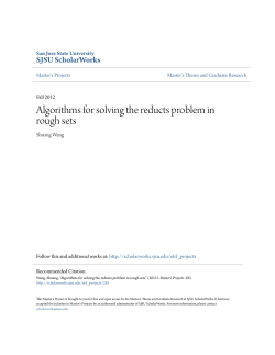 Algorithms for solving the reducts problem in rough sets