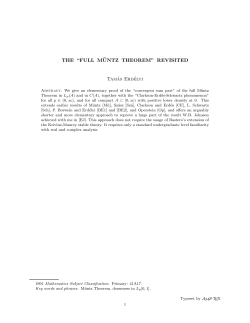 THE &ldquo;FULL M&uml;UNTZ THEOREM&rdquo; REVISITED TamАs