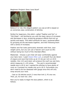 Beginner Project: Easy Lace Scarf
