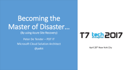 Becoming the Master of Disaster&hellip; (By using