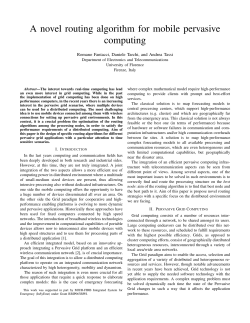 A novel routing algorithm for mobile pervasive computing