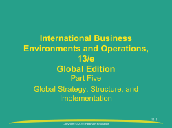 International Business Environments and Operations