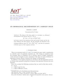 - Advances in Operator Theory