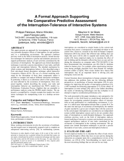 A formal approach supporting the comparative predictive