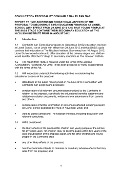 Word file: Lionel School - September 2010