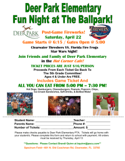 Saturday, April 22 Game Starts @ 6:15 / Gates Open @ 5:00 ALL