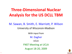 DCLL 3-D neutronics - UCLA - Fusion Science and Technology Center
