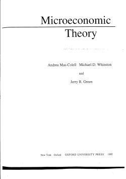 Microeconomic Theory