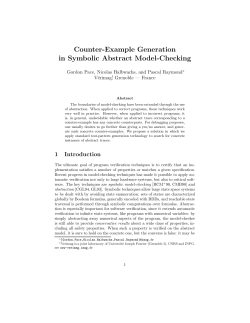 Counter-Example Generation in Symbolic Abstract Model