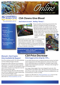 CSA Price Decrease - Campbell Scientific