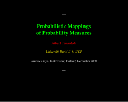 Probabilistic Mappings of Probability Measures