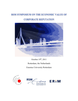 RSM Symposium on the economic value of Corporate reputation
