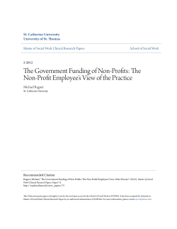 The Government Funding of Non-Profits