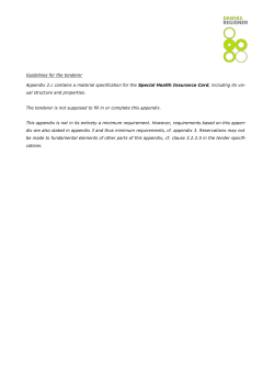 Guidelines for the tenderer Appendix 2.c contains a material