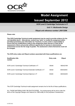 Level 2 - Unit 11 - Multimedia design