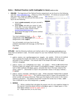 Intro -- Method Assignment with CodingBat
