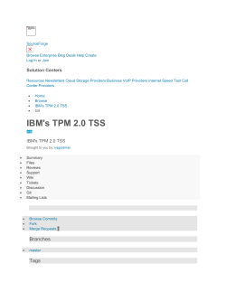 IBM`s TPM 2.0 TSS / Git / [532e40] /ibmtss