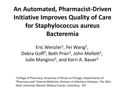 An Automated, Pharmacist-Driven Initiative Improves Quality