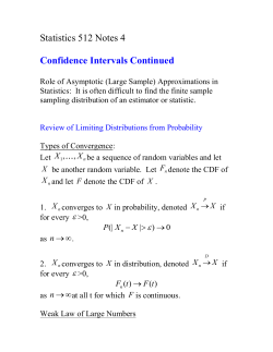 Statistics 512 Notes 4 - Wharton Statistics Department