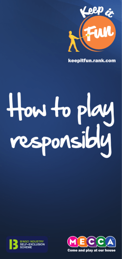 How to play responsibly - Keep it fun