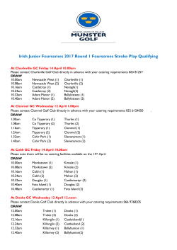 Irish Junior Foursomes 2017 Round 1 Foursomes Stroke