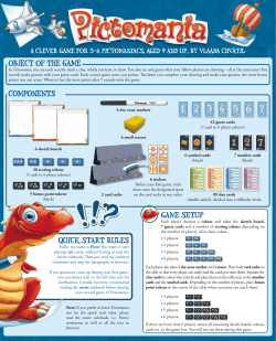 object of the game components quick start rules