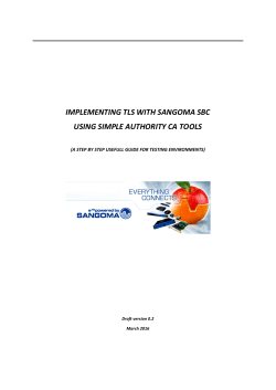 implementing tls with sangoma sbc using simple