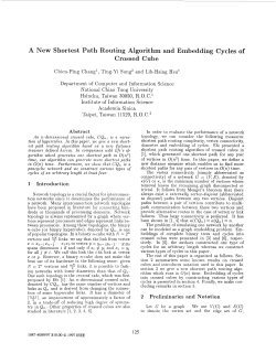 A New Shortest Path Routing Algorithm And Embedding Cycles of