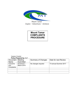 model complaints procedure for schools