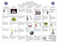 January 2008 Elementary Fitness Calendar Outdoor Play Every Day