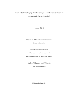 i Violent Video Game Playing, Moral Reasoning, and Attitudes