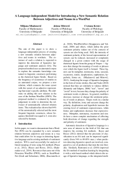 A Language-independent Model for Introducing a New Semantic