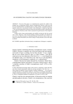On interpreting Chaitin`s incompleteness theorem