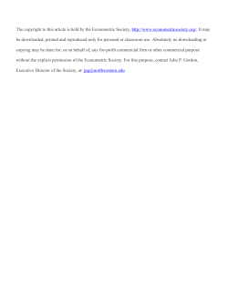 The copyright to this article is held by the Econometric Society, http