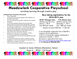 Meadowlark Cooperative Playschool
