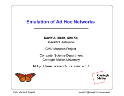 Emulation of Ad Hoc Networks
