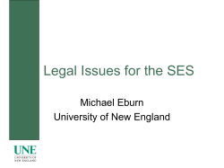 Legal Issues for the SES
