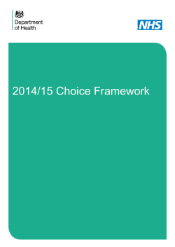 NHS Choice Framework