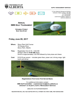 UNIVERSITY OF ALBERTA - Supply Management Services