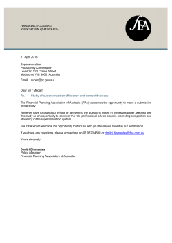 Study of superannuation efficiency and competitiveness