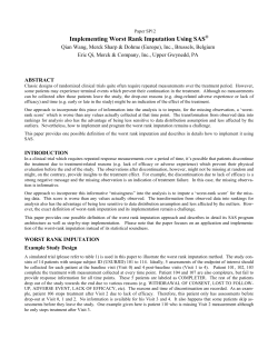 Implementing Worst Rank Imputation Using SAS