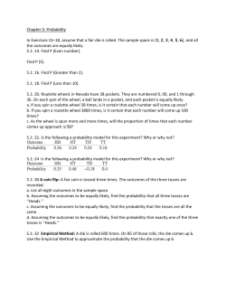 Chapter 5: Probability In Exercises 13&ndash;18, assume that a fair die is