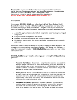 Suggested letter to parents from schools