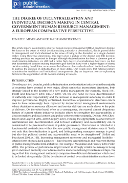 the degree of decentralization and individual decision making in