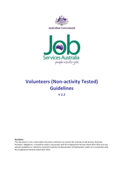 (Non-activity Tested) Guidelines
