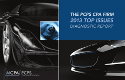 PCPS CPA Firm Top Issues