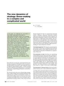 The new dynamics of strategy: Sense