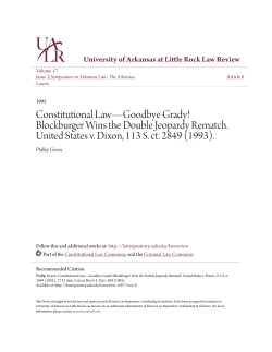 Blockburger Wins the Double Jeopardy Rematch. United States v