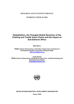 Globalization, the Changed Global Dynamics of the Clothing and